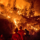 Cal Fire personnel responding to the Mendocino Complex fire near Ladoga, California in August 2018.